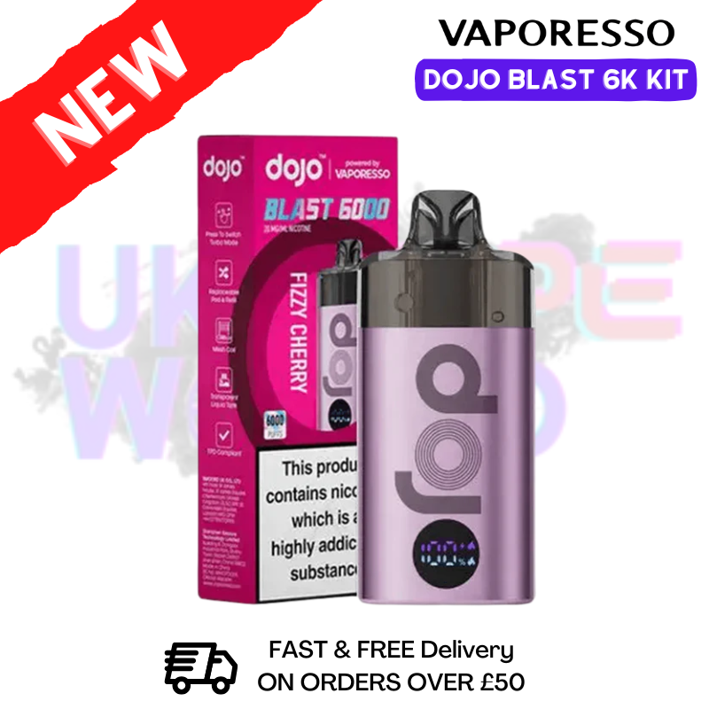 Fizzy Cherry Vaporesso Dojo Blast 6000 Pod Kit - ukvapeworld
