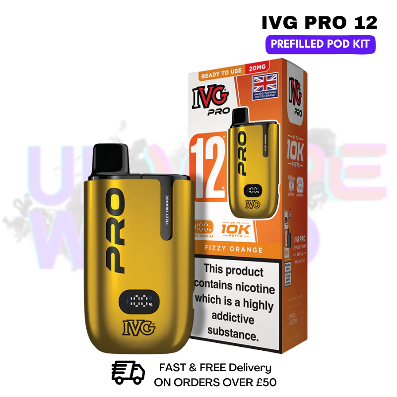 Fizzy Orange IVG Pro12 Prefilled Pod Kit - ukvapeworld