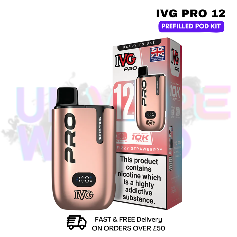 Fizzy Strawberry IVG Pro12 Prefilled Pod Kit
