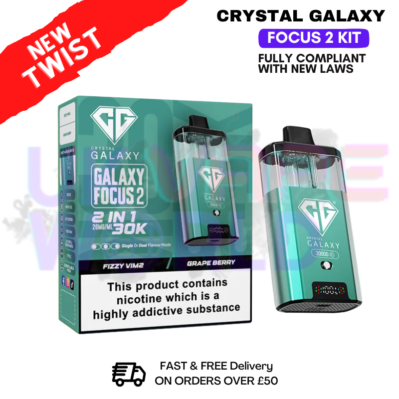 shop Fizzy Vim2 Crystal Galaxy 30K Focus 2 Puff Kit - ukvapeworld