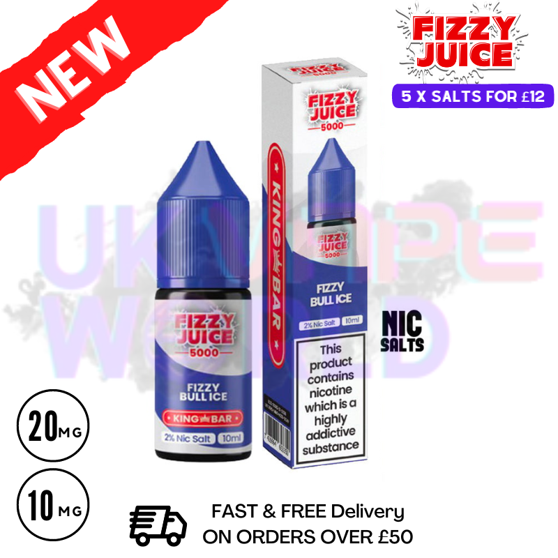 Fizzy Juice 5000 Nic Salt Bull ICE 10ML E-liquid - UK Vape World