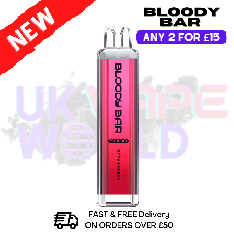 Shop Fizzy Cherry Bloody Bar 5000 Puffs Disposable - UK Vape World