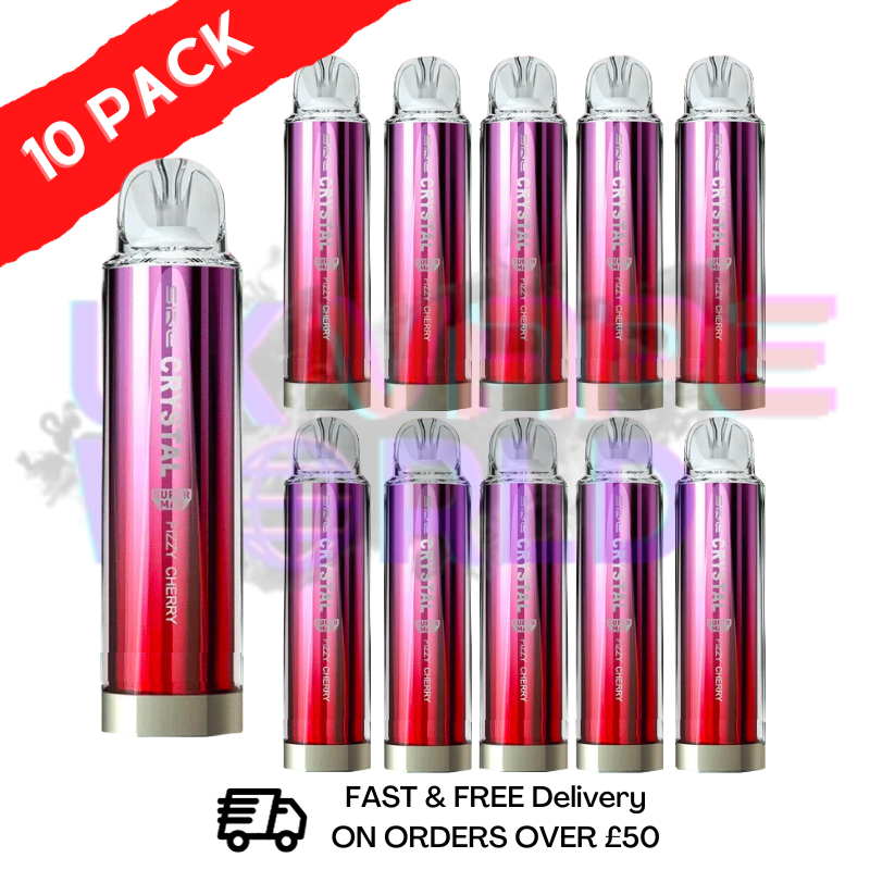 Fizzy Cherry 4500 Puff Bar SKE Pack Of 10 Vape Pen - Multipack Deals - UK Vape World