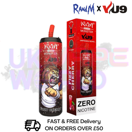0% RandM X VU9 Monster 9000 Puff 9K Bar R and M Vape Pen Kit