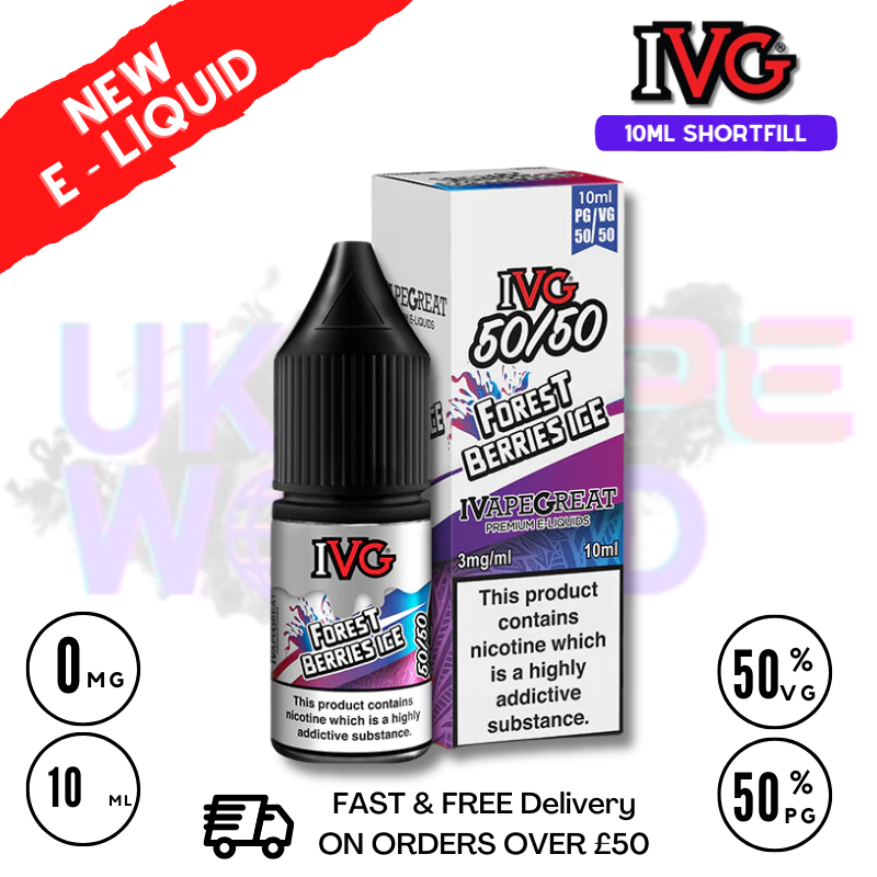 IVG 50/50 Forest Berries ICE 10ml E Liquid - ONLY £1.99