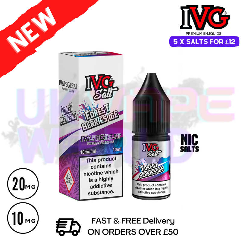 Forest Berries ICE IVG Salt 10ml Nic Eliquid - UK Vape World