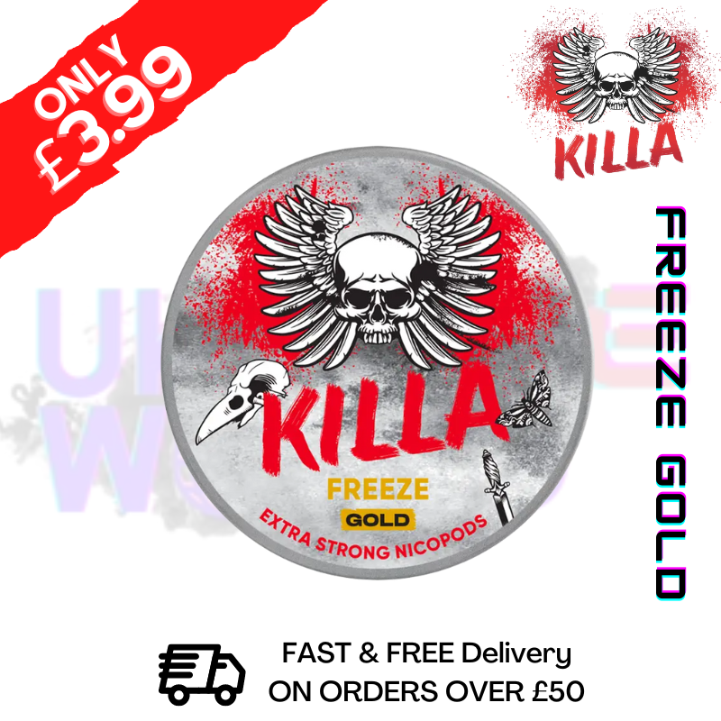 Shop Freeze Gold Killa Nicotine Pouches NicoPod Nic Pouch (16.5mg) - UK Vape World