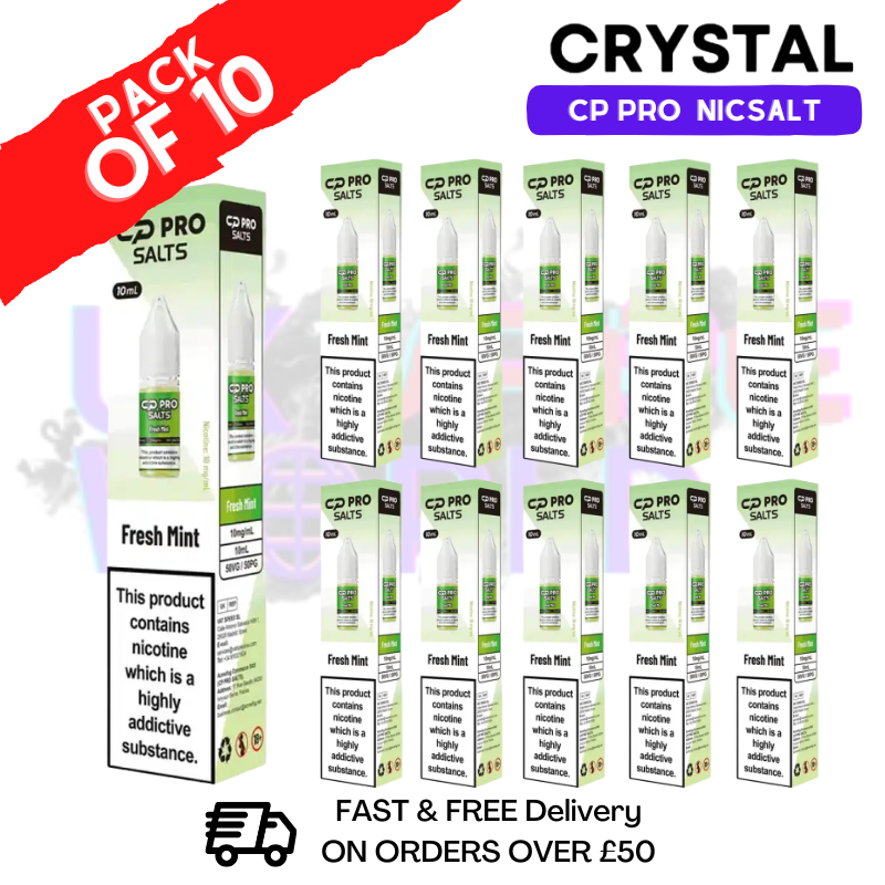 Fresh Mint Crystal CP Pro Nic Salts Box Of 10