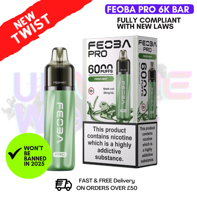 Shop Fresh Mint Feoba Pro 6000 6K Puff Pod Kit - UK Vape World