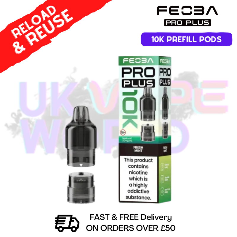 Fresh Mint Feoba Pro Plus 10K Refil Pods - Only £5.85 - ukvapeworld