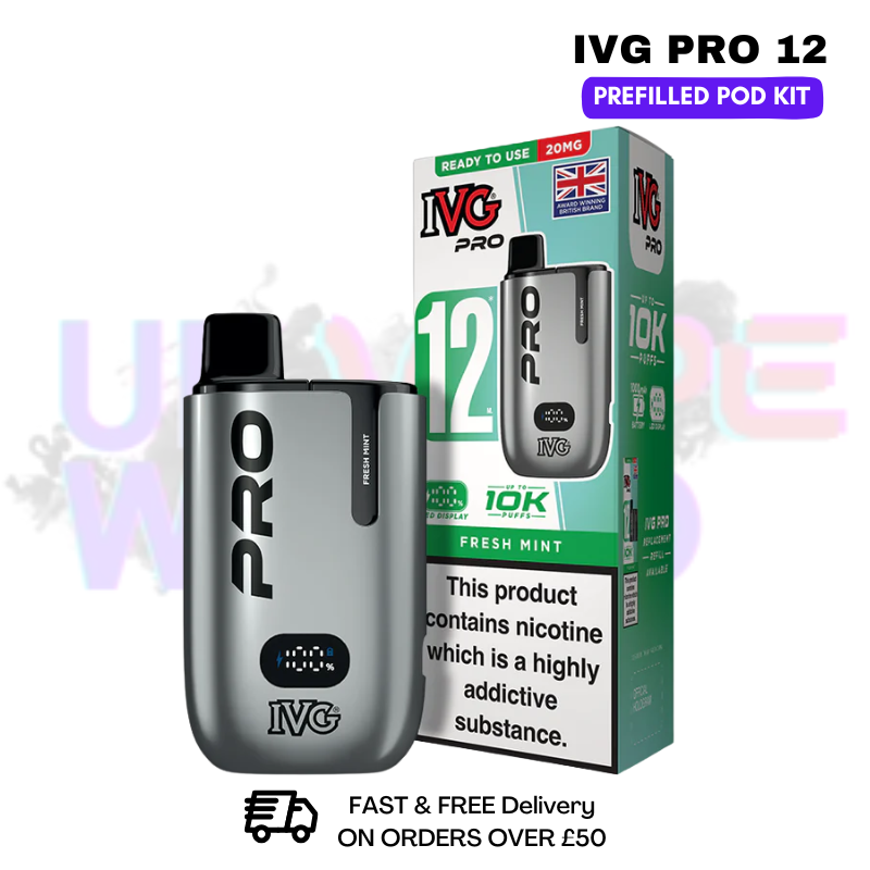 Fresh Mint IVG Pro12 Prefilled Pod Kit - ukvapeworld