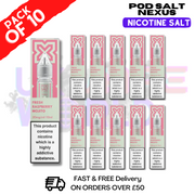Shop Fresh Raspberry Mojito Pod Salt Nexus Nic Salt Box Of 10 - UK Vape World