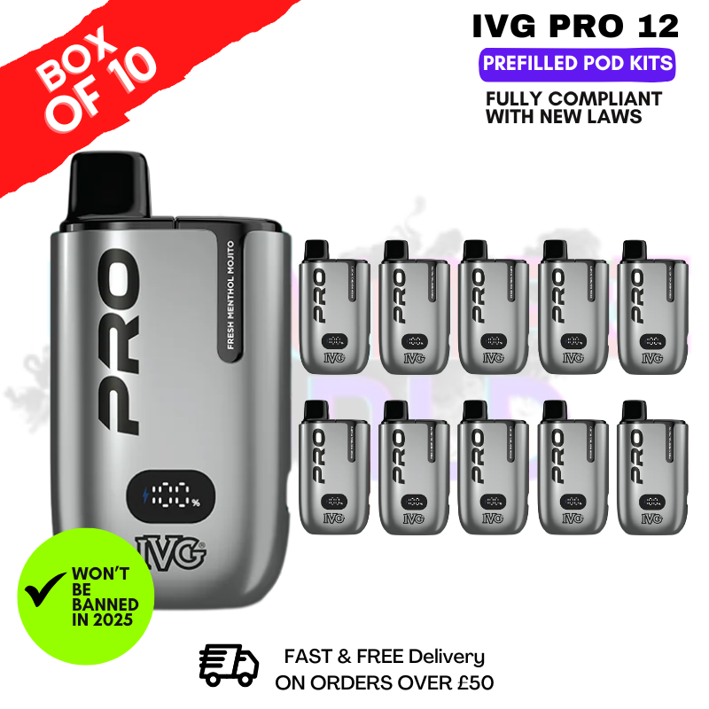 Fresh Menthol Mojito IVG Pro 12 Box Of 10 Vape Kits