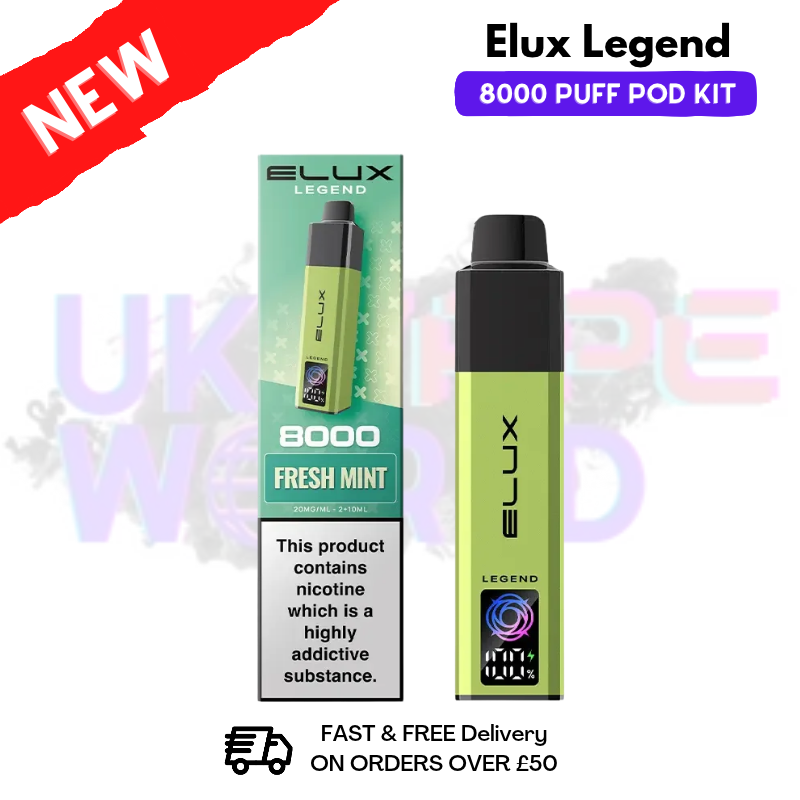 Fresh Mint Elux Legend 8000 Puff Pod Kit - UK Vapeworld