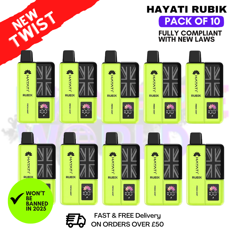 Fresh Mint Hayati Rubik 7K 7000 Puff Box Of 10
