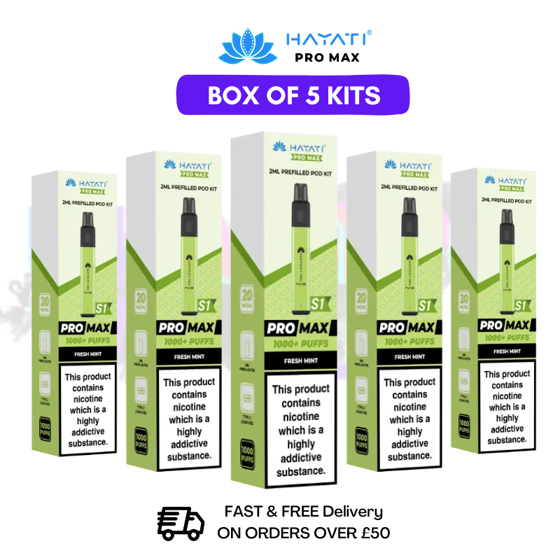 Fresh Mint Hayati Pro Max S1 Kits Box Of 5 - £17.99 - UK Vapeworld