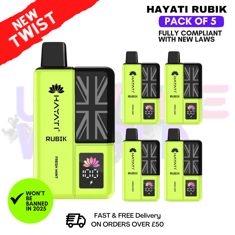 Hayati Rubik 7000 Puff Fresh Mint [PACK OF 5]