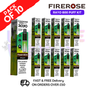 Fresh mint Firerose 600 Puff Vape Kits Box of 10 - ukvapeworld