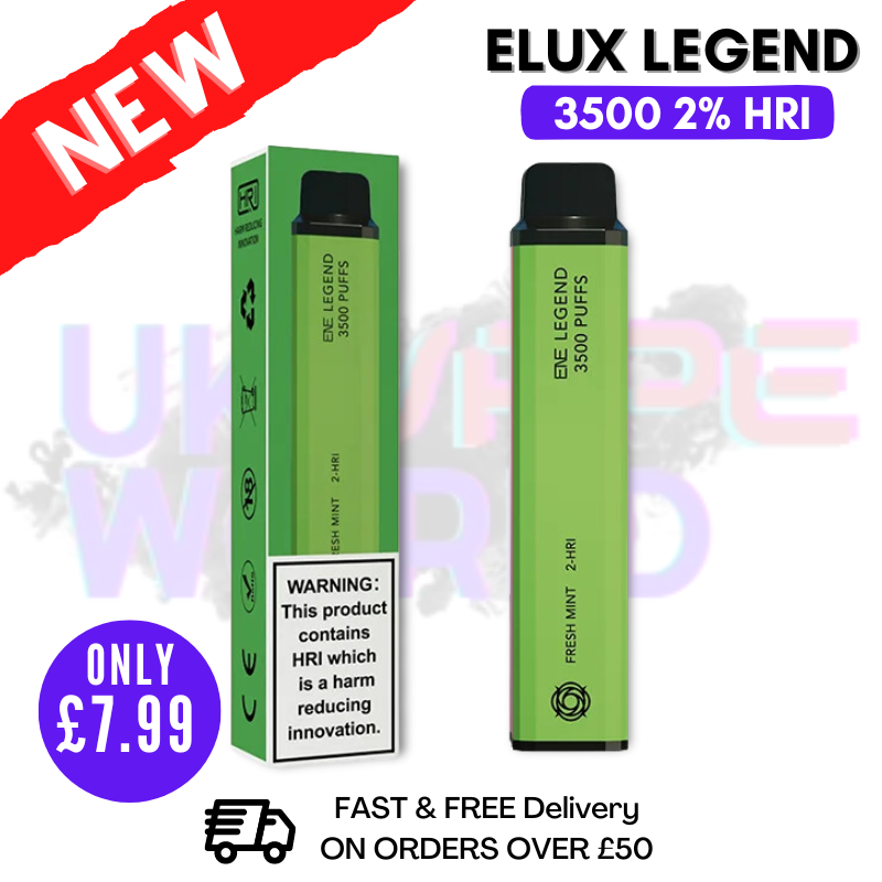 Shop Elux Legend 3500 Puff Fresh Mint 2% HRI - UK Vape World