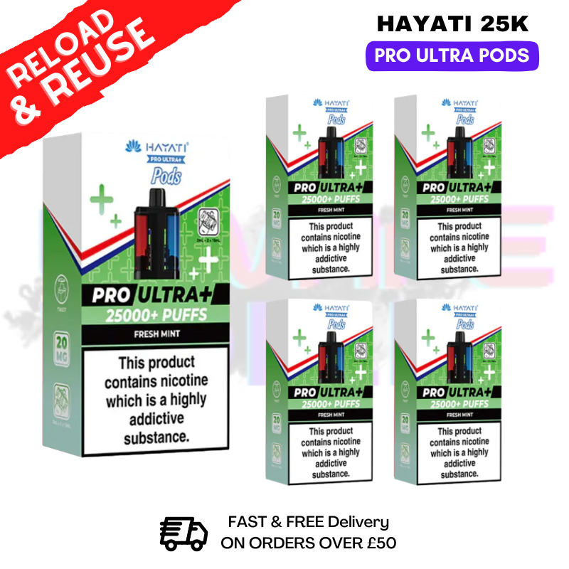 Hayati 25K Freshmint Replacement Pods Box Of 5 - ukvapeworld