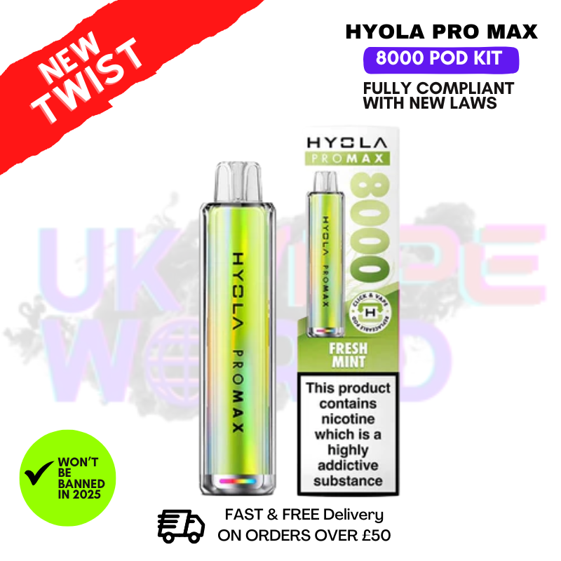 Fresh Mint Hyola Pro Max 8000 Puff Prefilled Pod Kit
