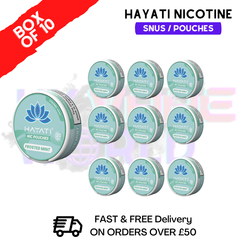 Frosted Mint Hayati Nic Pouches Box Of 10 - ukvapeworld