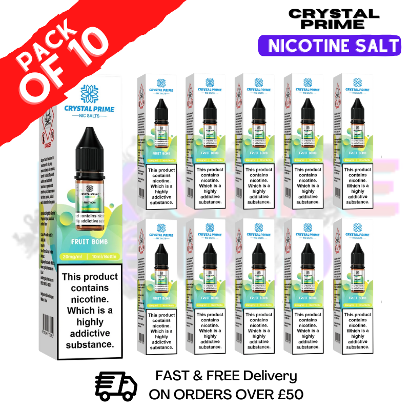 Fruit Bomb Crystal Prime Nic Salt Box Of 10