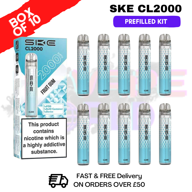 Fruit Gum SKE CL2000 Kits Box Of 10 - £39.99 - ukvapeworld