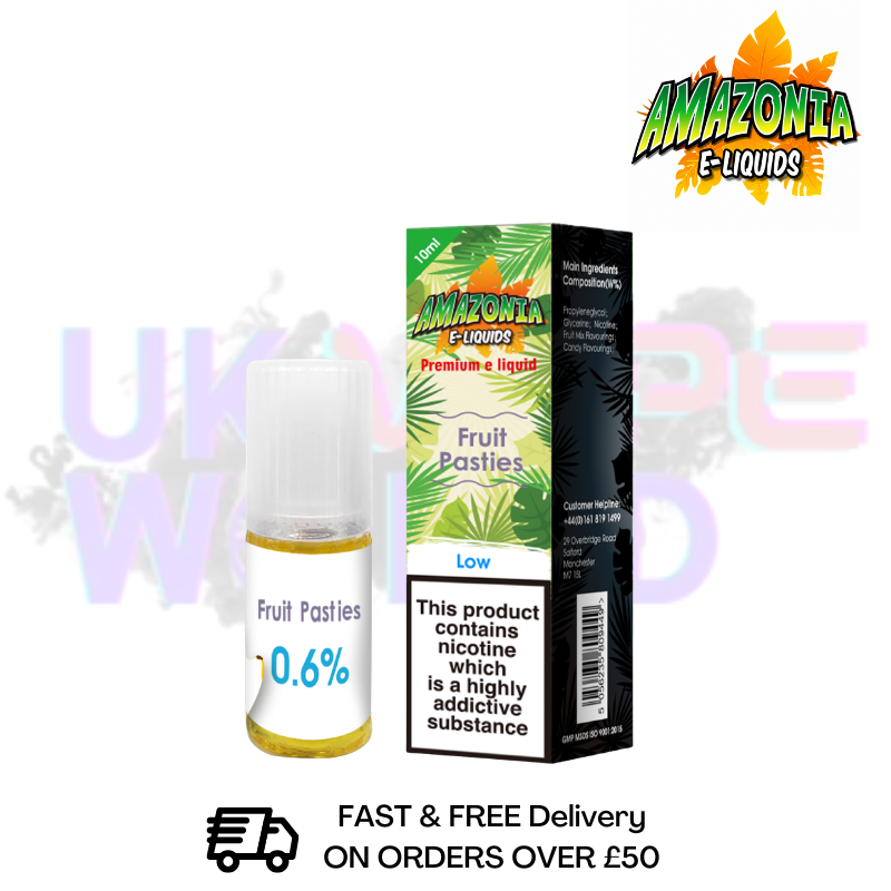 Amazonia 10ml Fruit Pasties Eliquid Only £2.99 (PCS) - UK Vapeworld