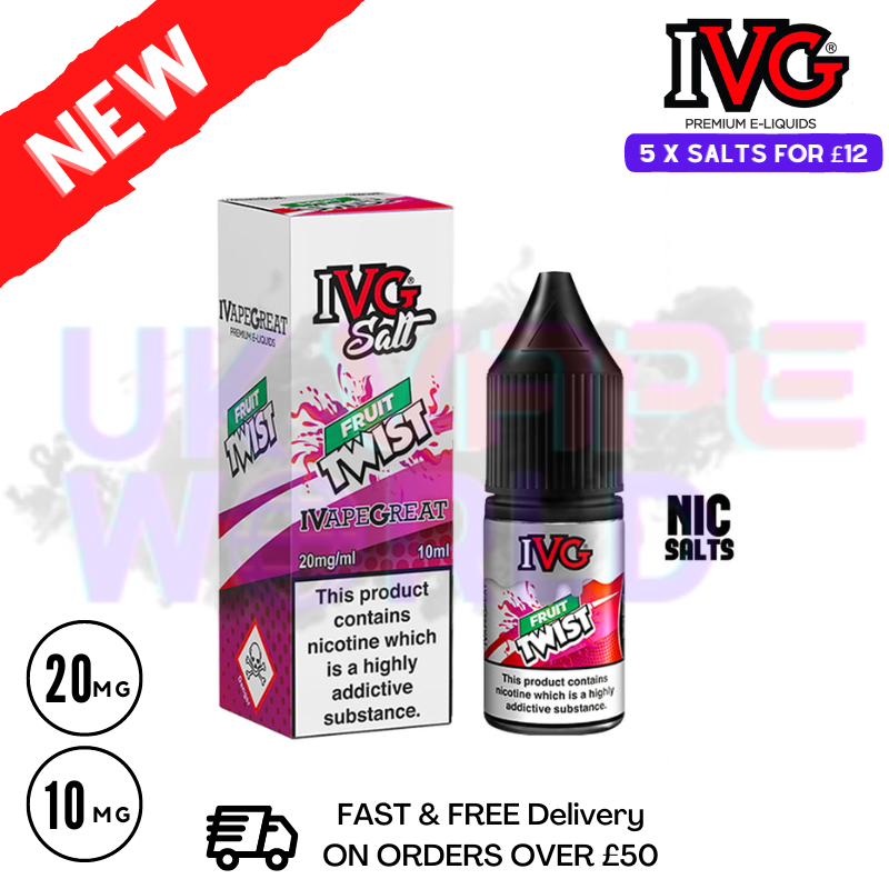 Fruit Twist IVG Salt 10ml Nic Eliquid - UK Vape World