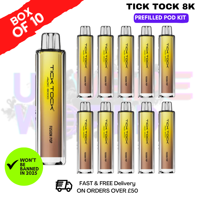 Fusion Pop Tick Tock Magic 8000 8K Box Of 10