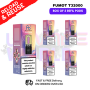 Grape Rainbow Drops Fumot T32000 REPLACEMENT PODS - BOX OF 5 - UKVAPEWORLD