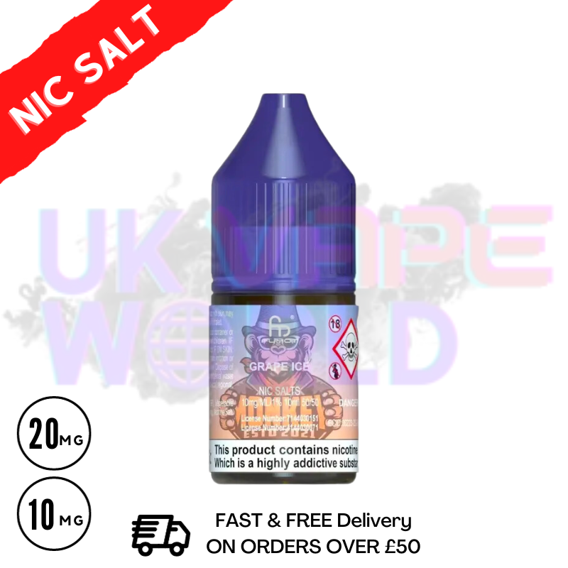 GRAPE ICE - RandM Tornado 7000 Nic Salt 10ML eLiquid - UK Vape World