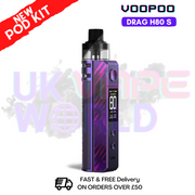 Shop Galaxy Purple Voopoo Drag H80 s pod Kit + Free Nicsalt - ukvapeworld