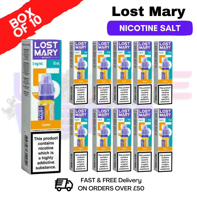 Gami Lost Mary Nic Salt BOX OF 10 Gami Lost Mary Nic Salt BOX OF 10