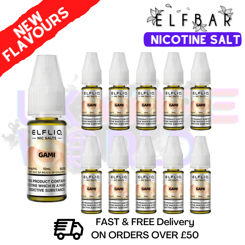 Shop Gami ElfLiq Nic Salt BOX OF 10 - ONLY £14.99 - UK Vape World
