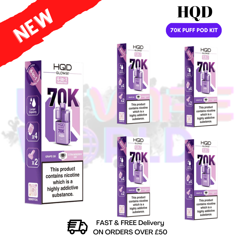 Grape Gummy Bear HQD Glow Air 70k Vape Kit Box of 5 - ukvapeworld