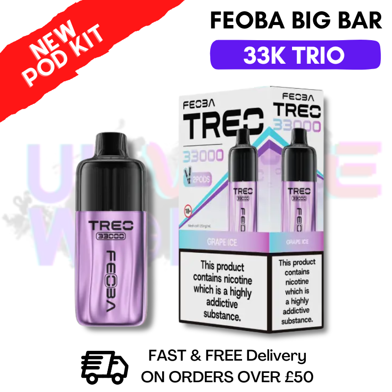 Grape ICE Feoba Treo 33K Puff Pod Kit - ukvapeworld