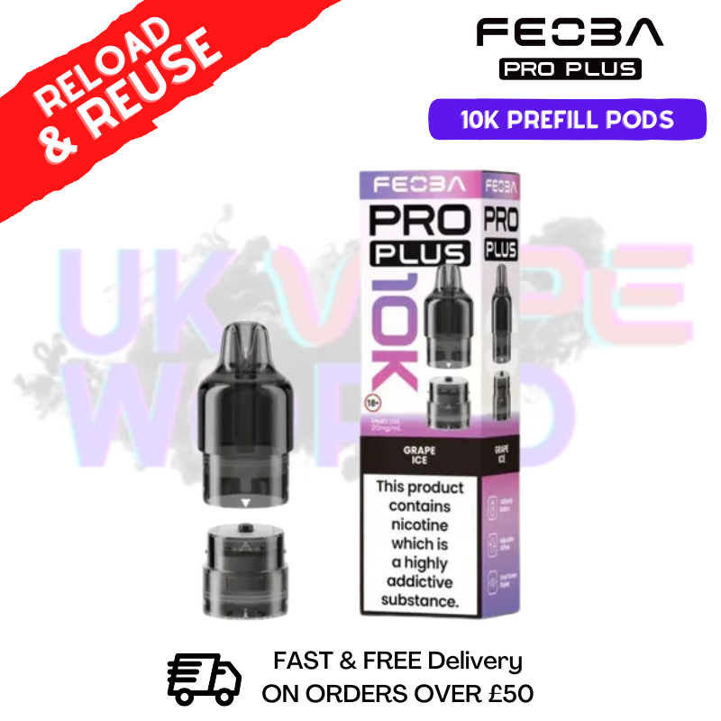 Grape Ice Feoba Pro Plus 10K Refil Pods - Only £5.85 - ukvapeworld