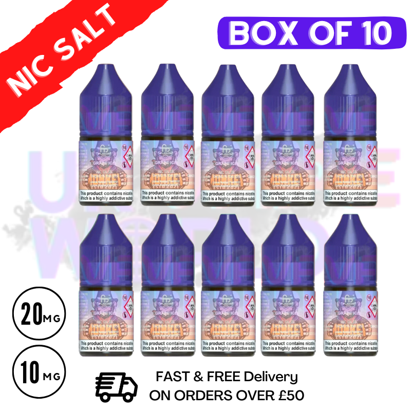 Shop Grape Ice RandM Tornado 7000 Nic Salt BOX OF 10 - UK Vape World