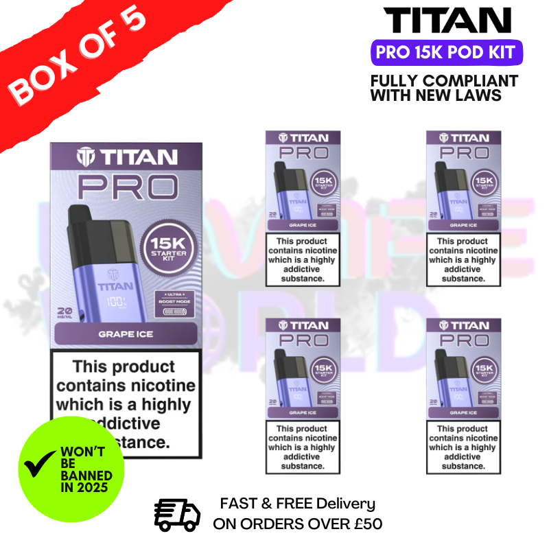 Grape Ice Titan Pro 15K Pod Kit Box of 5 - ukvapeworld