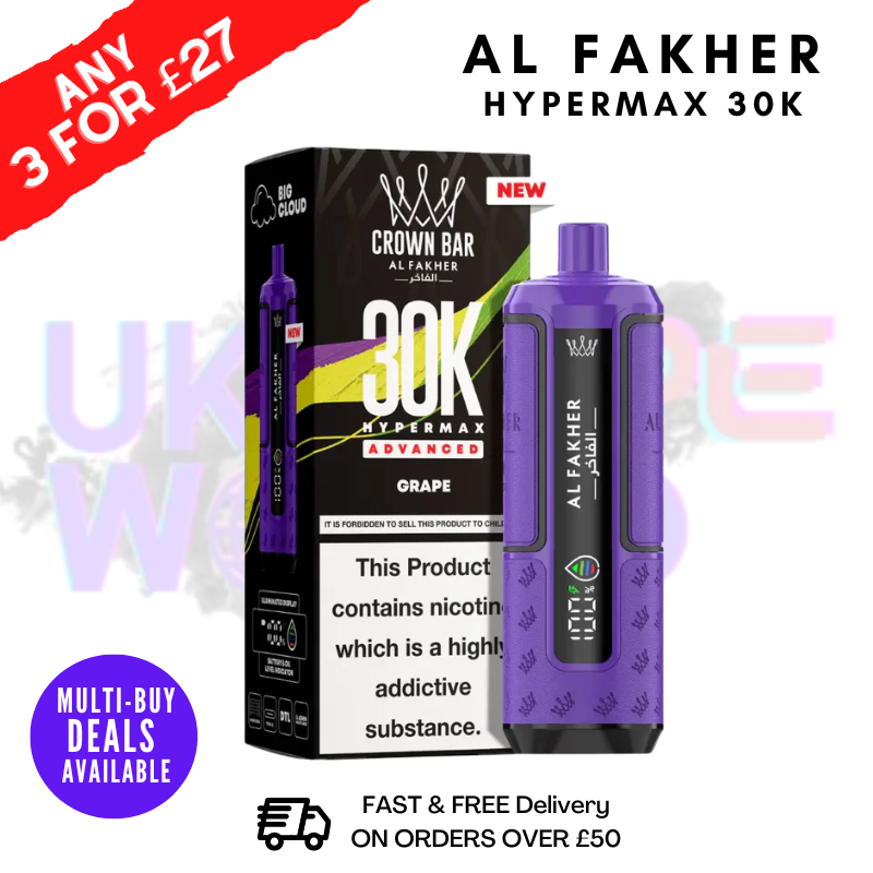 Grape Al Fakher 30K HyperMax Pod Kit - ukvapeworld