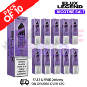 Shop grape Elux Legend Nic Salt Pack / BOX OF 10 - UK Vape World