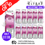 Shop Grape ElfLiq Nic Salt BOX OF 10 - ONLY £17.99 - UK Vape World