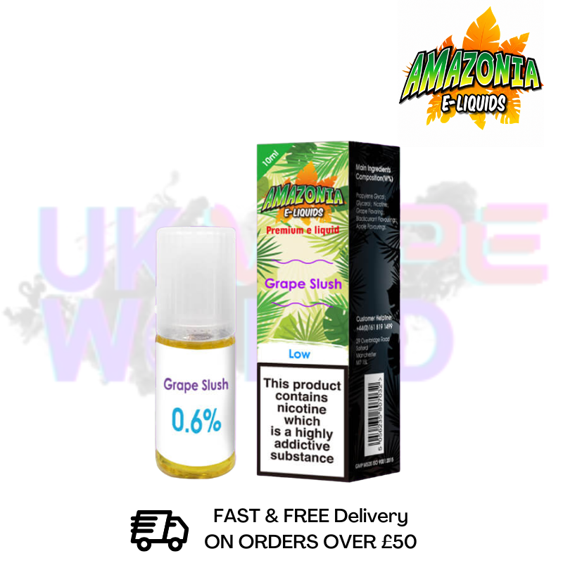 Amazonia 10ml Grape Slush Eliquid Only £2.99 (PCS) - UK Vapeworld