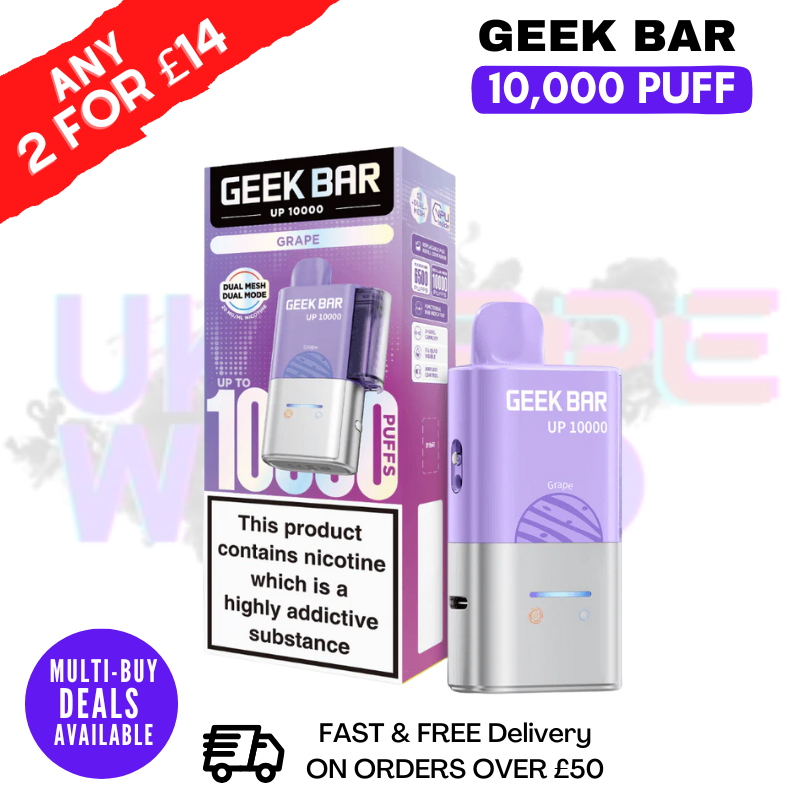 Grape Geek Bar Up 10000 Pod Kit - ukvapeworld