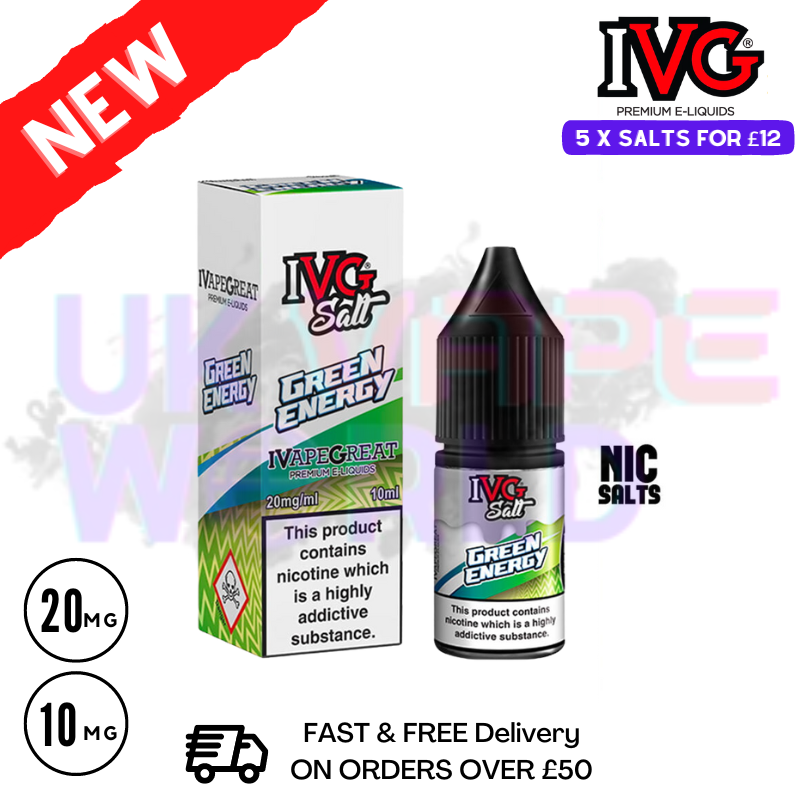 Green Energy IVG Salt 10ml Nic Eliquid - UK Vape World