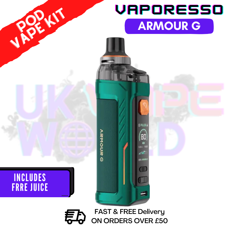 Green Vaporesso Armour G Pod Kit + Free 100ML