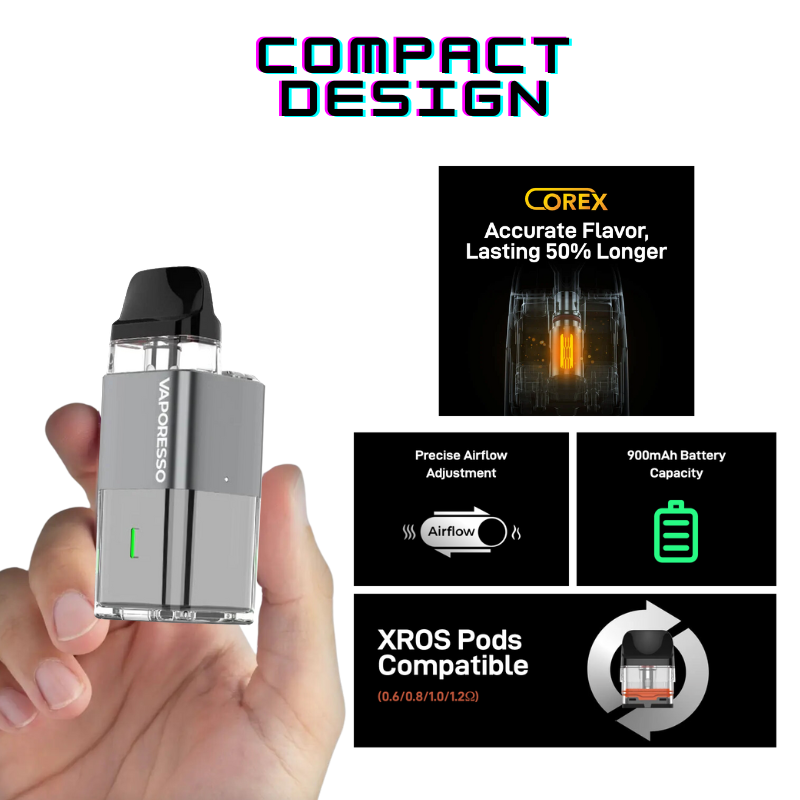 Grey Xros Cube Refillable Pod Vape Kit