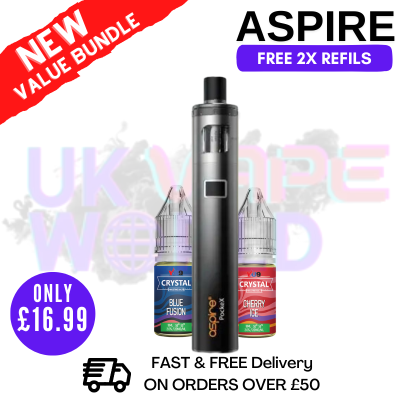Shop Aspire Pockex Grey Gradient AIO Vape Pen Starter Kit | Cheapest - UK Vape World